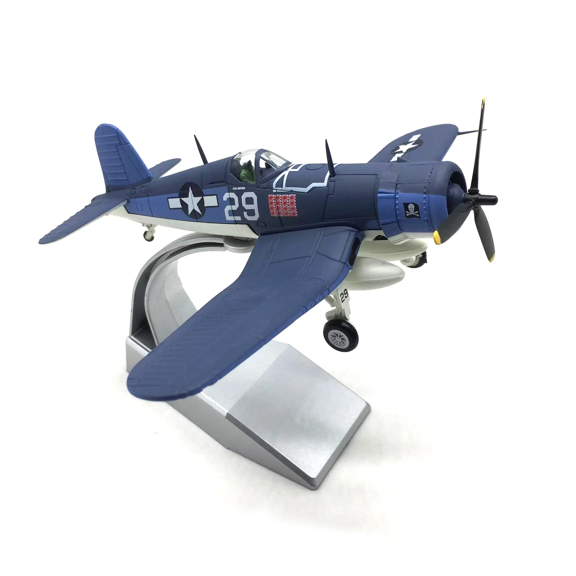 Modelo de aleación de combate a base de tierra, tablero de barco F4u Corsair de la Marina de EE. UU., acabado 1:72