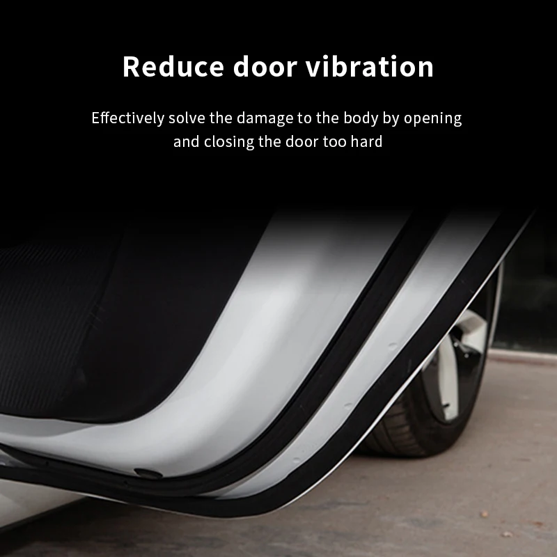 6Pcs Rubber Door Seal Strips Kit for Tesla Model 3 – Soundproof & Noise Reduction Car Sealing Trim Tape view 5