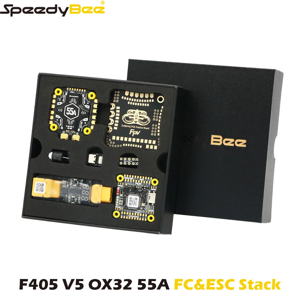 SpeedyBee F405 V5 OX32 55A 30x30 Model Aircraft FC&ESC Stack F405 Flight Controller 55A 4in1 ESC for FPV Drone