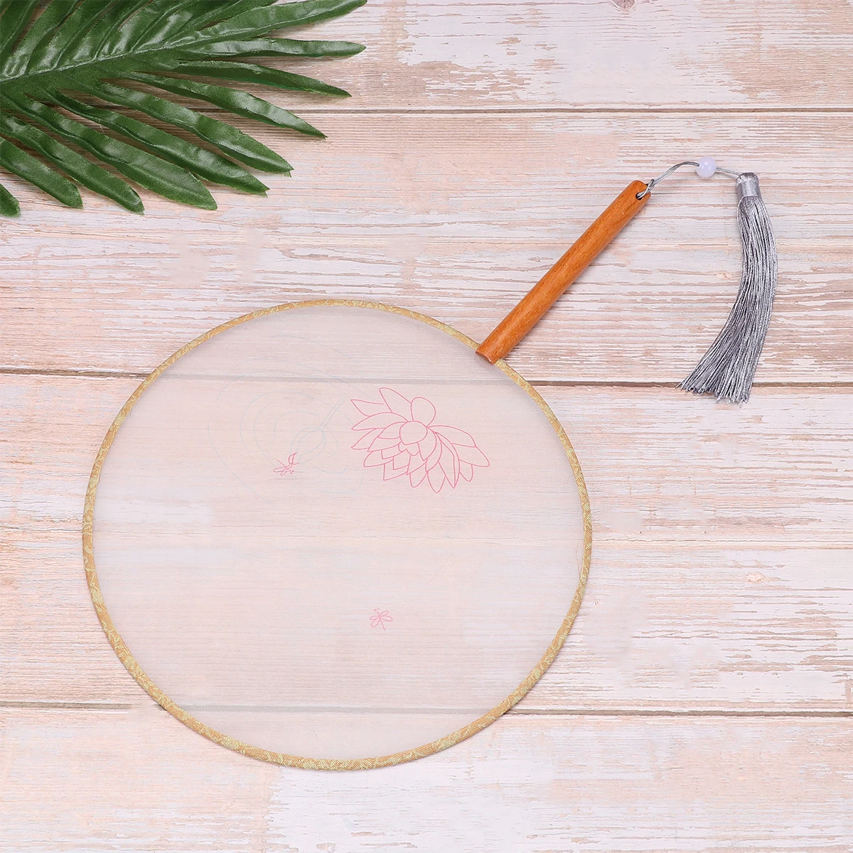 

Silk Craft Kit Diy Embroidery Chinese Traditional Art For Beginners Kids Adults Lotus Design Handmade Crafts Fan Making