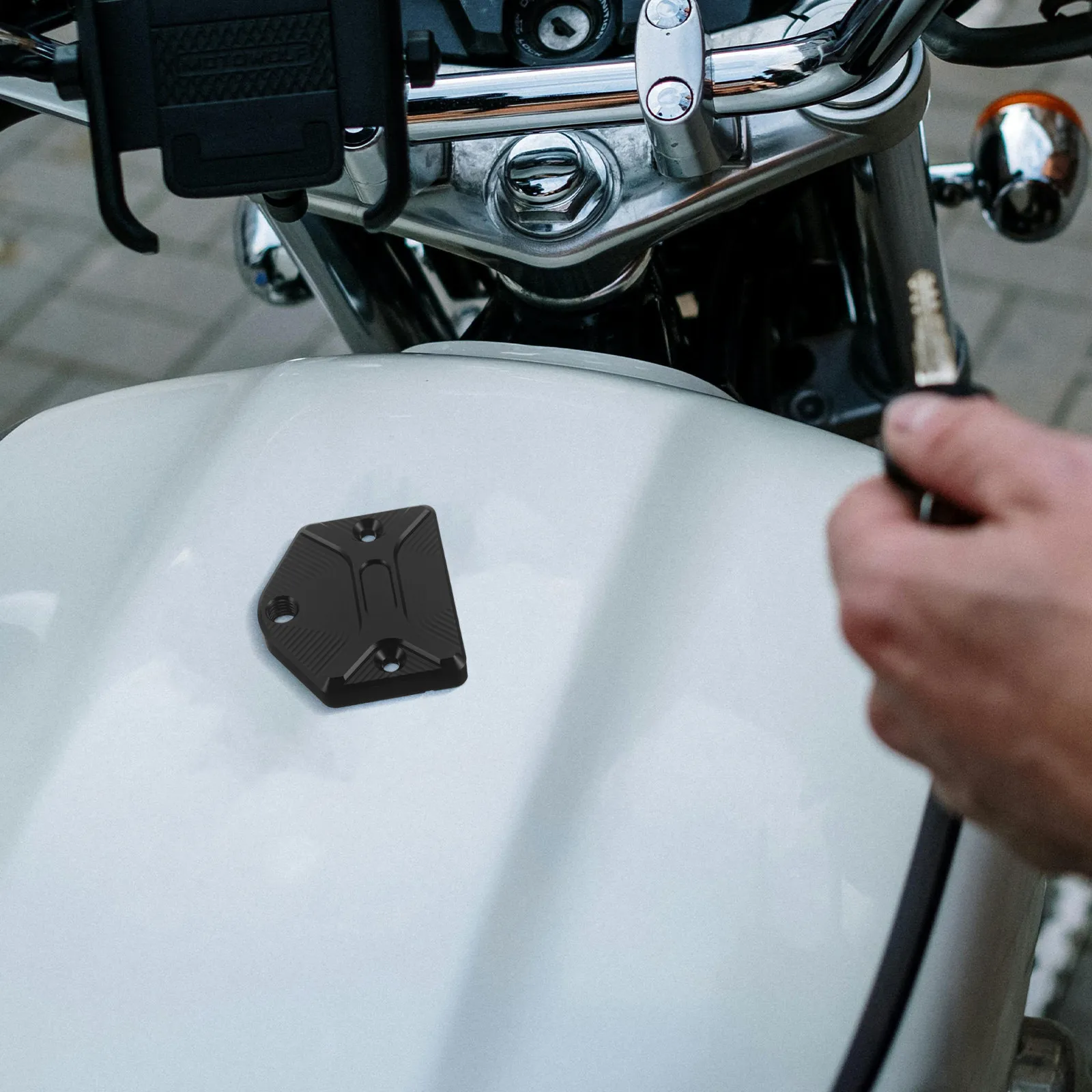 Aluminum Alloy Motorcycle Brake Fluid Reservoir Cap Oil Cup Cover for Motorbike Engine Oil Tank High Temp Resistant Leak Proof