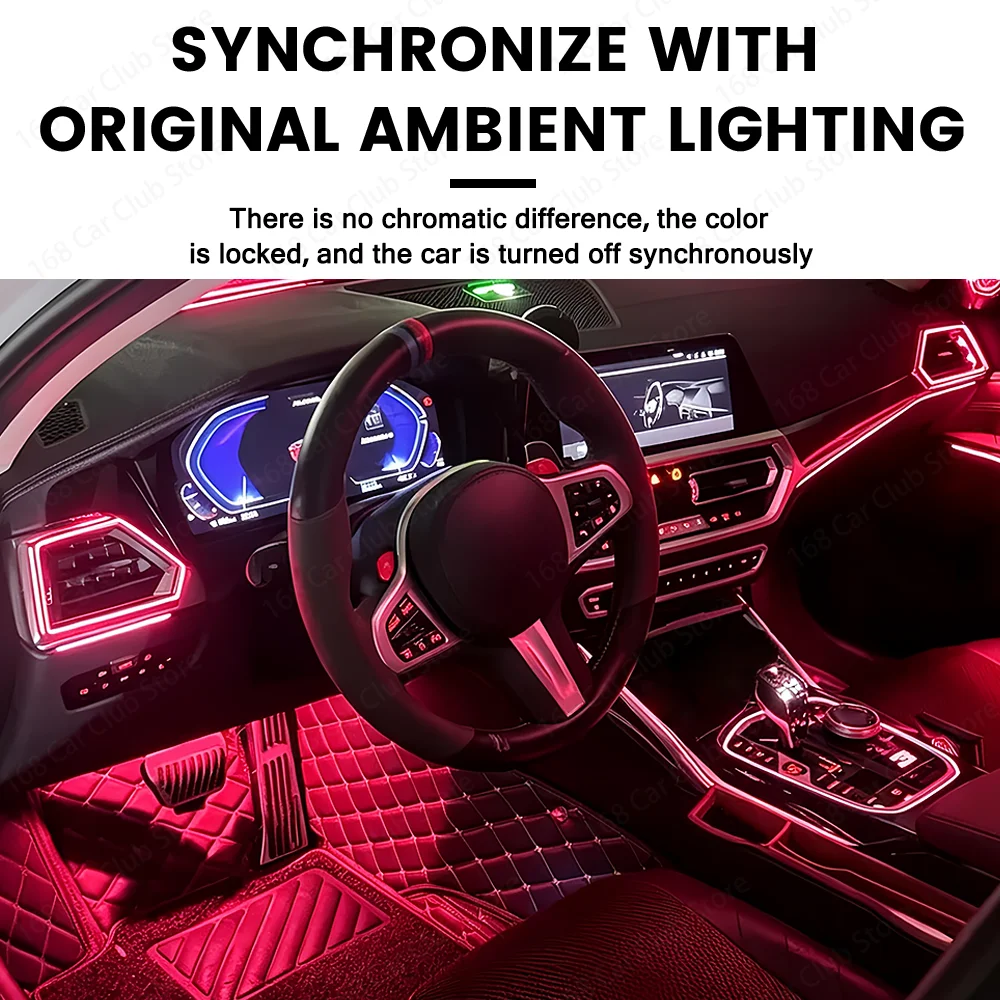 LED 11 Color Ambient Light Left And Right Ventilation Openings For BMW New 3/4 Series G20 G21 G22 G23 G26 G80 i3 i4 Car