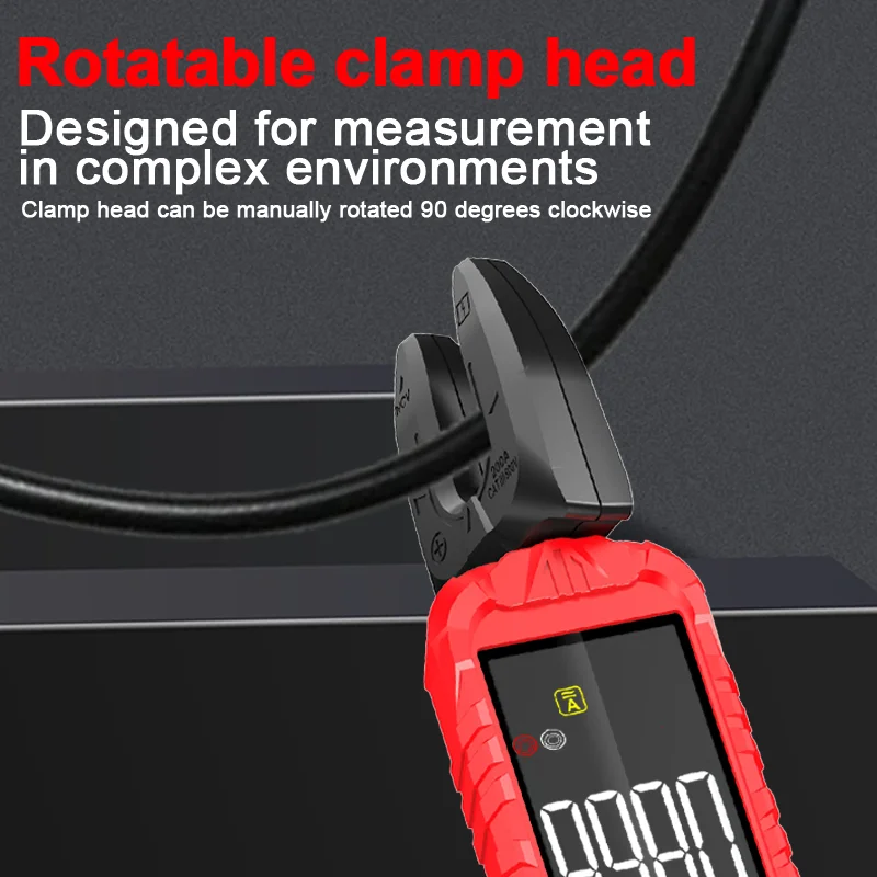 DC AC Current Clamp Meter 6000 Counts Digital Multimeter USB Charger Amperimetric Clamp Rotating clamp head Electrician Tools