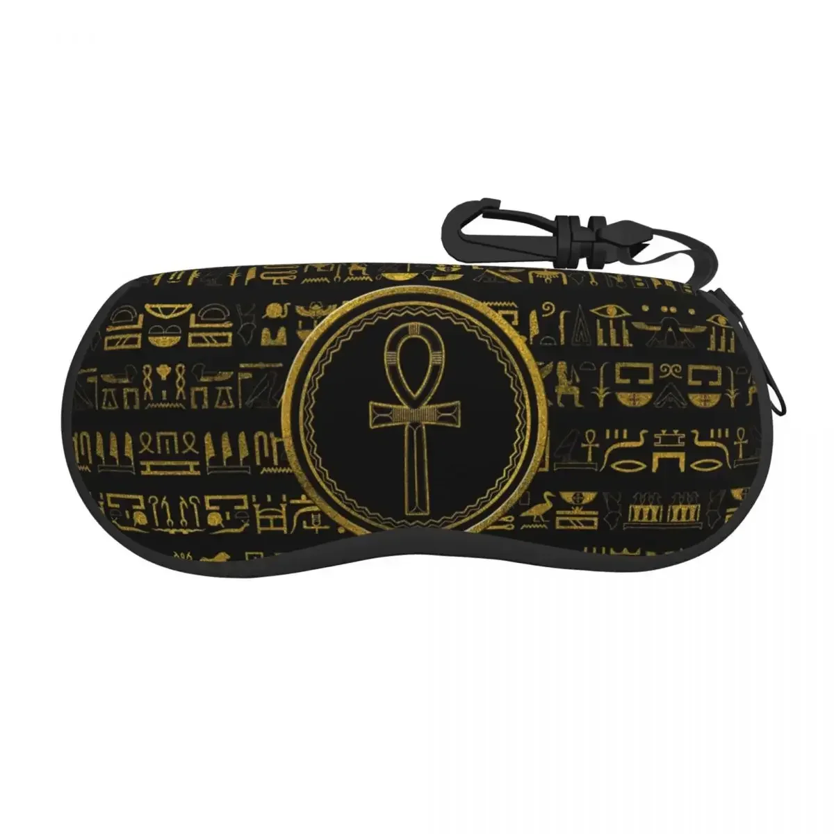 

Gold Egyptian Ankh Cross Symbol Shell Eyeglasses Protector Cases Fashion Sunglass Case Glasses Pouch