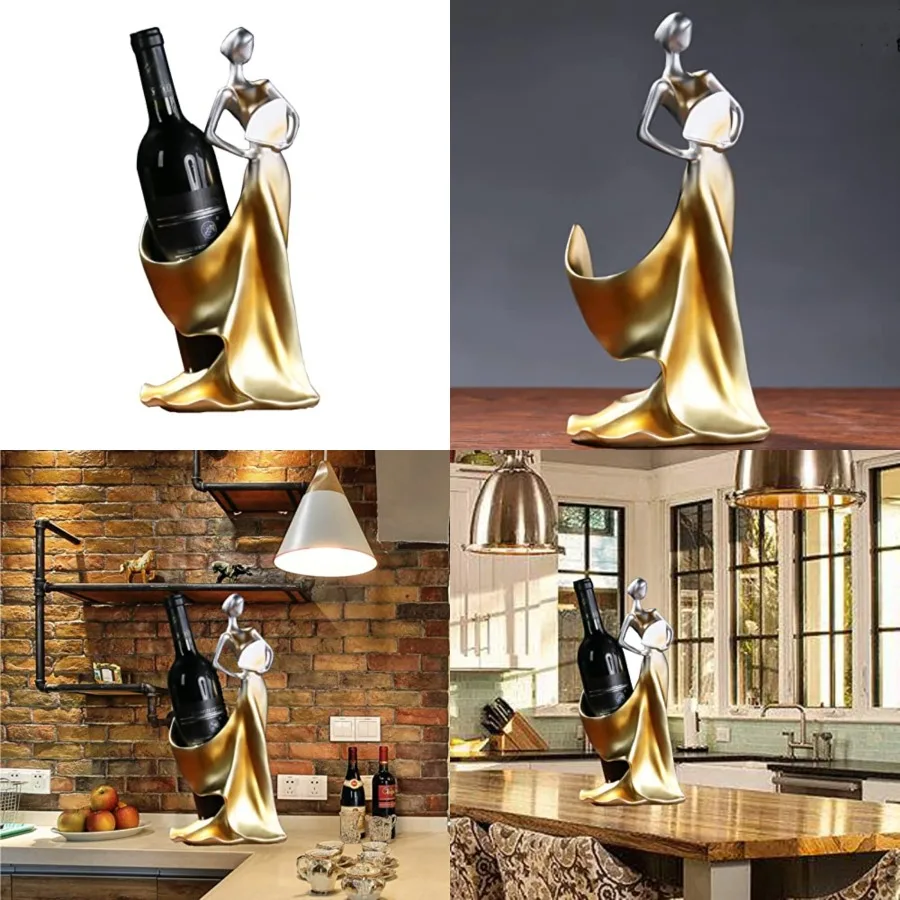 

Wine Rack, Wine Bottle Holder Decorative, Lady Wine Holder, Single Wine Holder Stand, Wine Racks Countertop for Kitchen Home Ba
