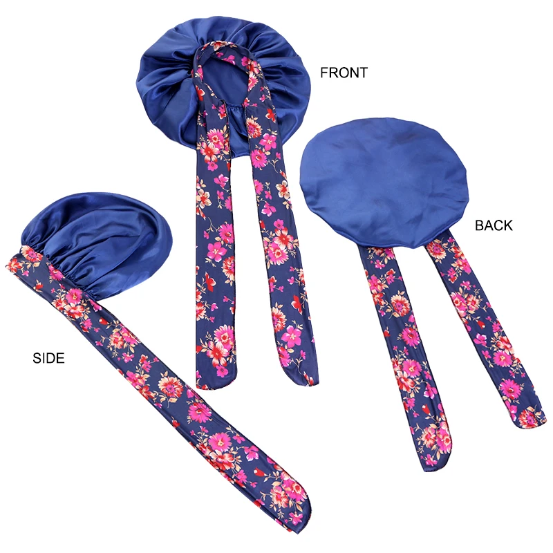 المرأة المطبوعة شريط مرن النوم ليلة قبعة الحجاب الأفريقي قبعة اضافية كبيرة معقود الحجاب قبعة العناية بالشعر قبعة #3