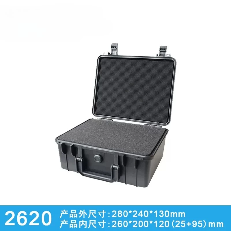 Waterproof plastic toolbox, hard case for machine tool storage, with sponge pelican case organizer