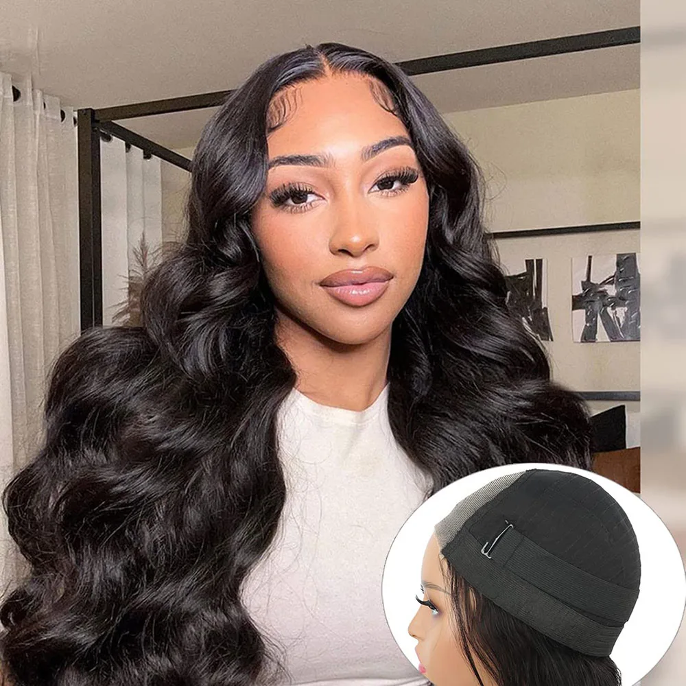 

Glueless Body Wave Lace Frontal Human Hair Wig 4x4 Lace Closure Wig No Glue Ready to Wear Human Hair Wig For Women