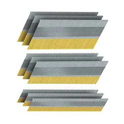 15 Gauge DA Angled Finish Nails, 34-Degree, 900-Pack(2-1/2inch, 2inch, 1-1/4inch 300 Per Sizes),Galvanized Assorted Size