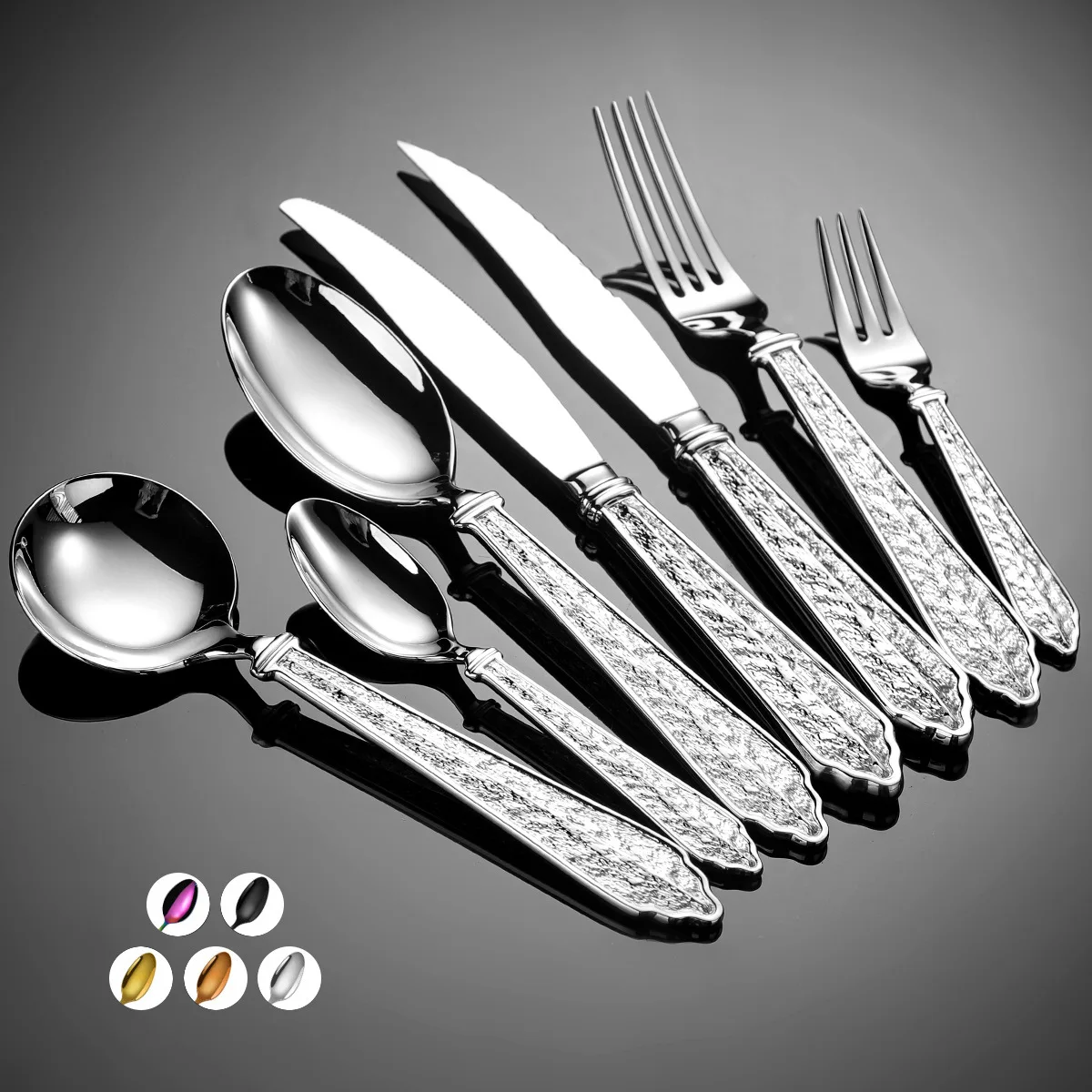 

304 forging hotel stainless steel tableware, and forks, spoons, western tableware, steak and forks, coffee spoons and forks