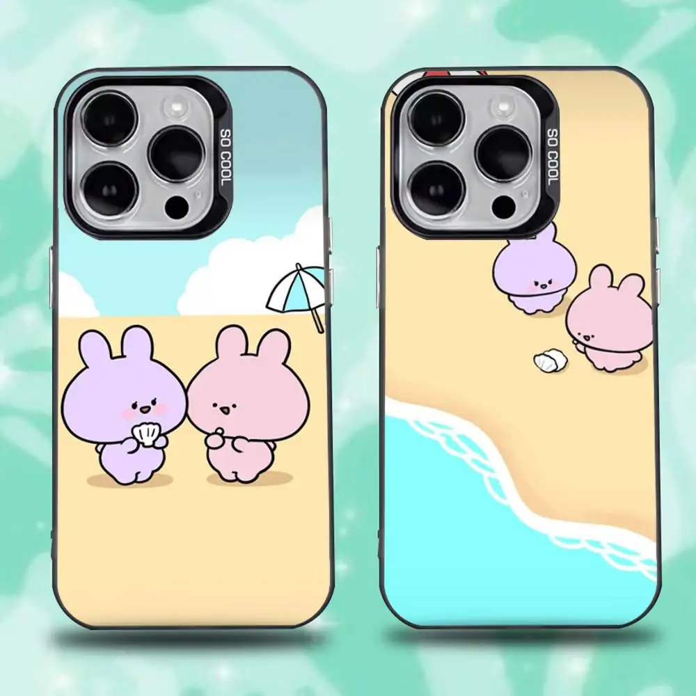 

Cartoon A-Asamimichan Phone Case For iPhone 16,15,14,13,12,11,Pro,Max,Plus,Mini,XS,SE Anti Fall Black Matte Hard Bumper