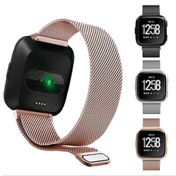 Metal Strap For Fitbit Versa 2 3 4 Lite Sense Band Wrist Milanese Sense 2 Replacement Magnetic Loop Bracelet Fit Bit Watchband