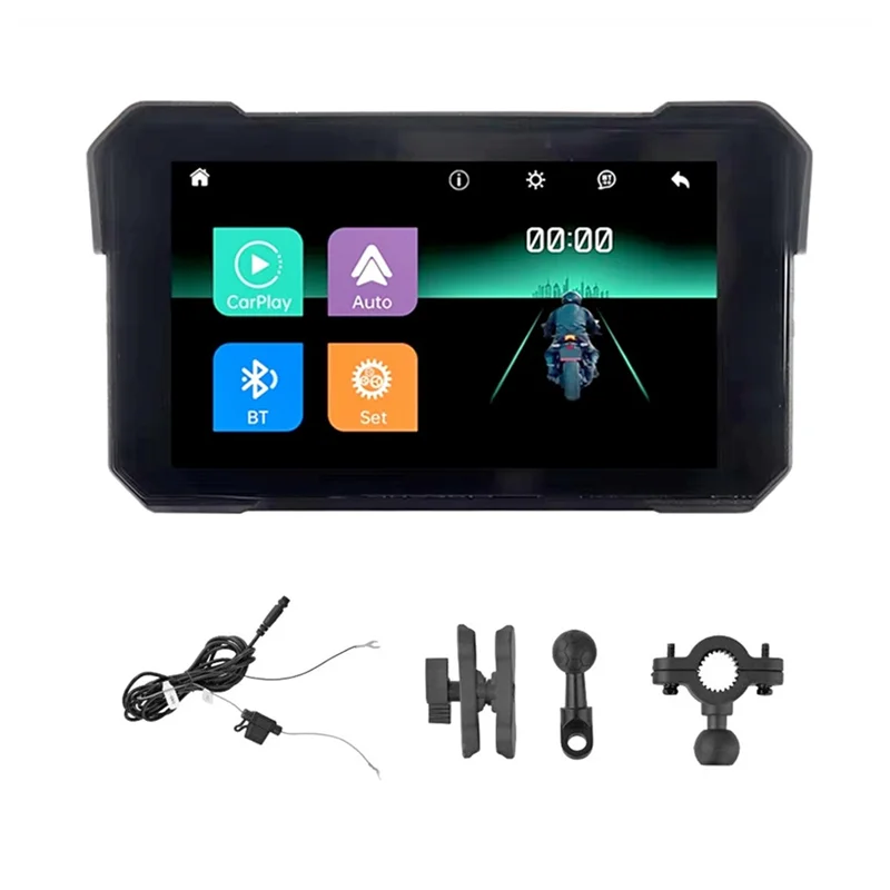 

A040-5-дюймовый портативный GPS-навигатор для мотоцикла, беспроводной Carplay, Android Auto, IP68, водонепроницаемый дисплей, Bluetooth