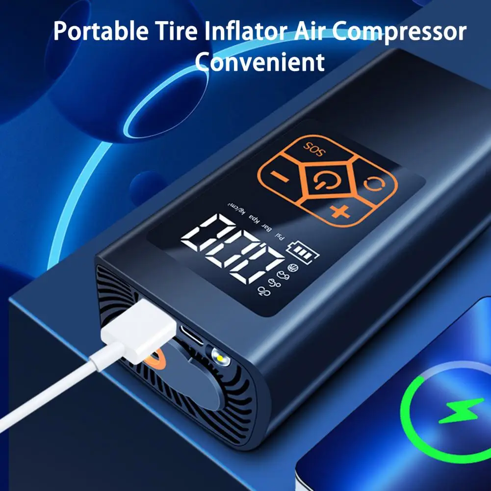 

Air Compressor 1 Set Useful 4000mAh Heat Dissipation System Portable Mini Air Compressor Auto Supplies