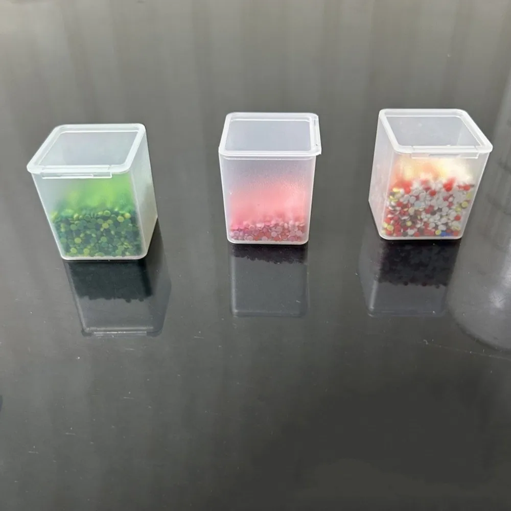Square Beads Storage Box Transparent 20 Mini Independent Box Fuse Bead Organizer Portable Multi-Purpose Parts Container Storage