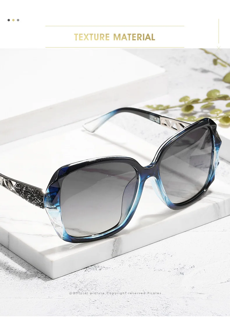 2026 Neue Damen-Sonnenbrille Modische Vielseitige Trend-Polarisierte Sonnenbrille Retro Hochwertige UV400-Schutzbrille Farbverlauf Bunte Sonnenbrillen – Detail 3