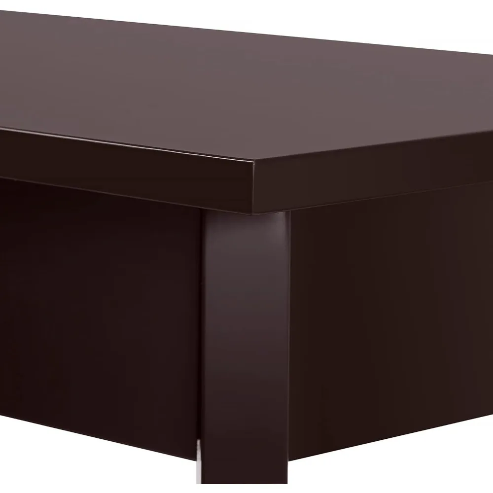 Mesa consola estrecha, mesa de sofá elegante, mesa de entrada, Espresso