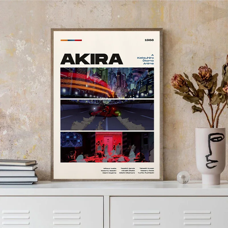 Japanese A-Akira Anime Movie Modern Comic Manga Poster Print Wall Art Pictures Canvas Painting Living Room Bedroom Home Decor