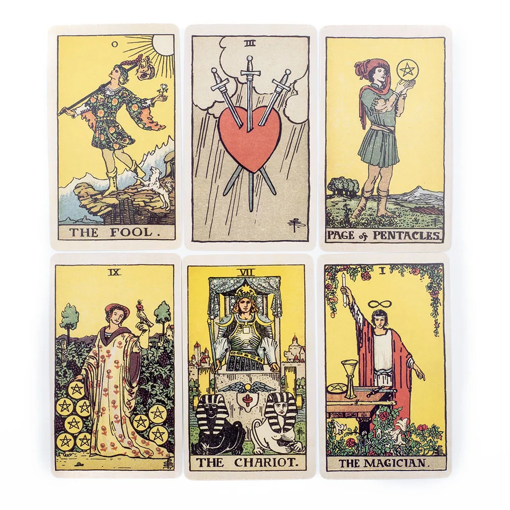 Klasyczna gra planszowa Tarot dla początkujących 78 sztuk 10,4x6,1 cm Karta Wyroczni z przewodnikiem i pięknymi ilustracjami