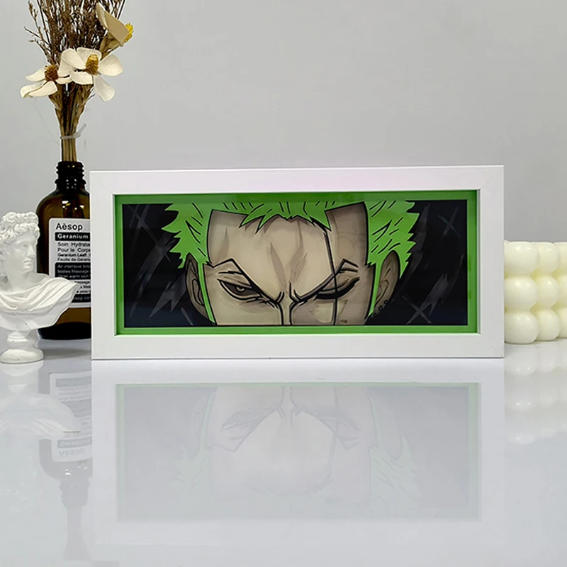 Аниме One Piece Paper Cut Shadow Box Light Модель с дистанционным управлением, несколько цветов, украшение для спальни геймера, подарок для вечеринки