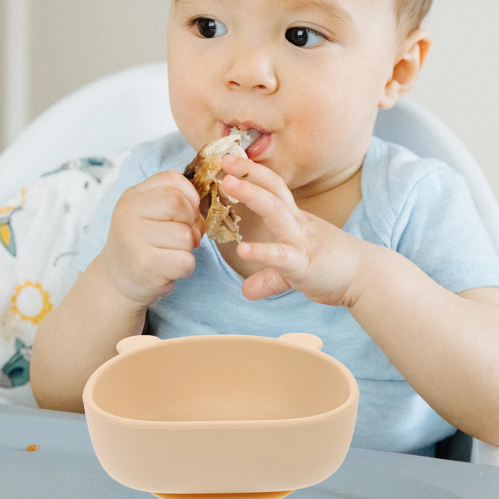 Base de Silicona con Succión para Platos de Bebé, Plato de Alimentación Infantil Portátil, Ligero y Antiderrames para el Hogar