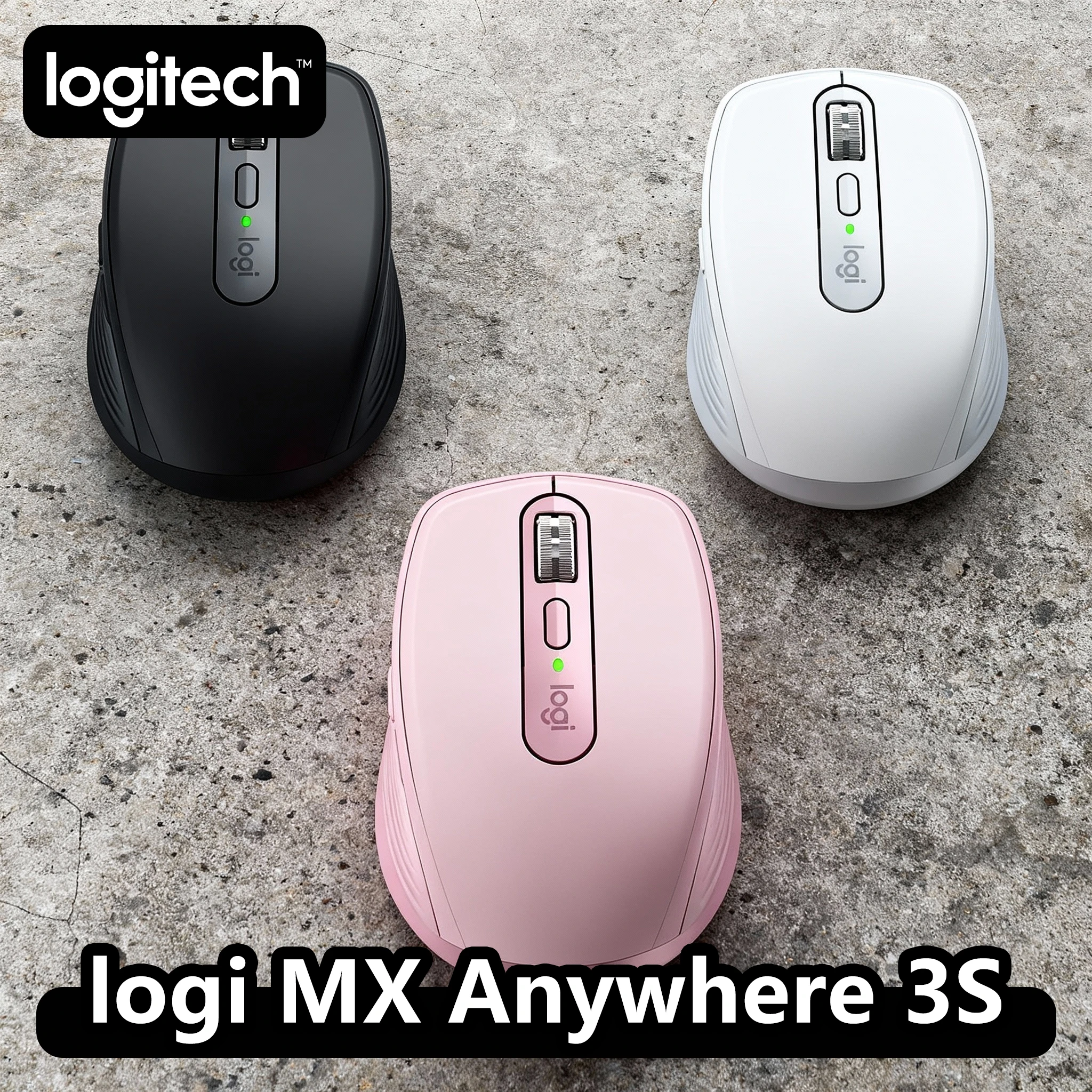 Logitech Anyhwere3s/ M650/M650L/M750 Mouse Nirkabel Senyap - Kompatibel dengan Bluetooth, Sempurna untuk Perangkat Kantor, Plug and Play, Tidak