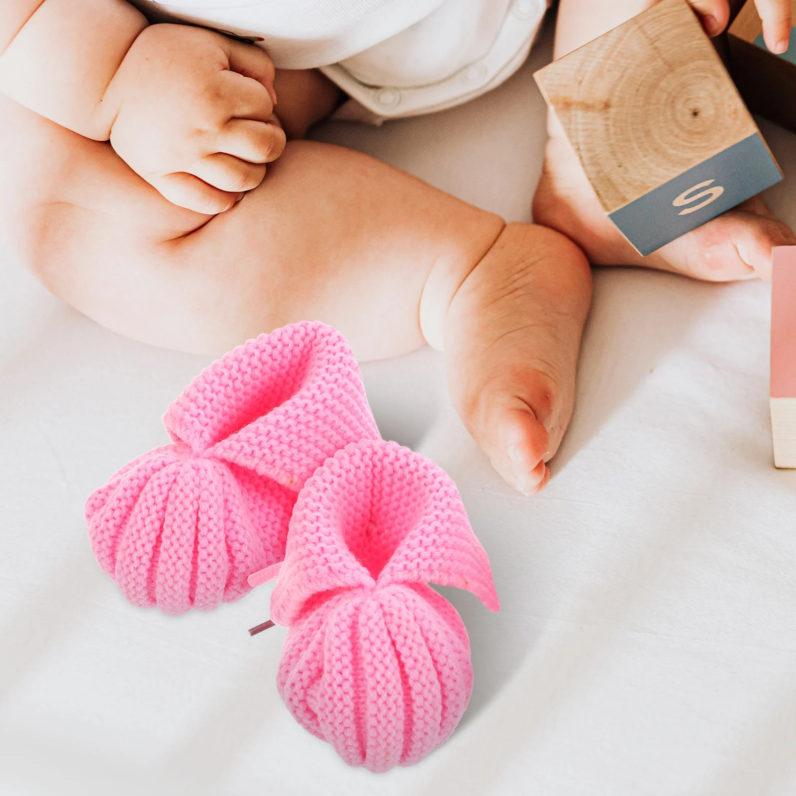 

3Pairs Baby Booties Newborn Knitted Soft Warm Shoes Cozy Infant Slippers Cute Winter Socks Baby Footwear Booties for Babies