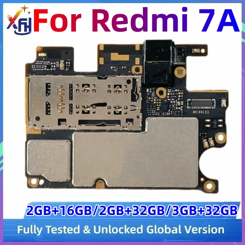 Motherboard for Redmi 7A, Unlocked Main Circuits Board, 16GB 32GB Global ROM, with Snapdragon 439 Processor