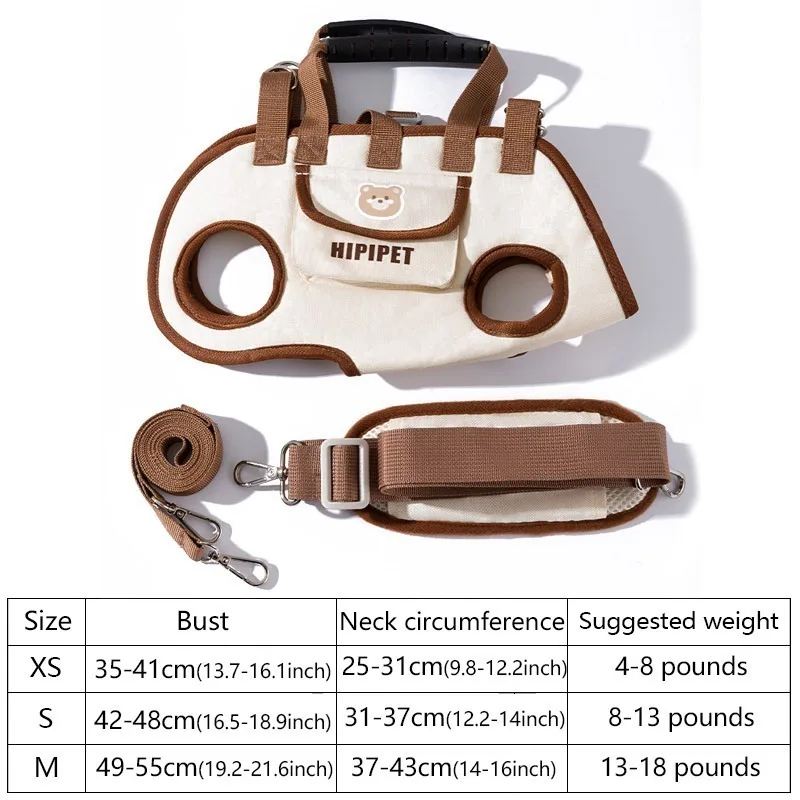 Dog Bag Out Portable Breathable Multi-Functional Traction Backpack Easy To Clean Backpack Breathable Adjustable Cat Bag Petstrap