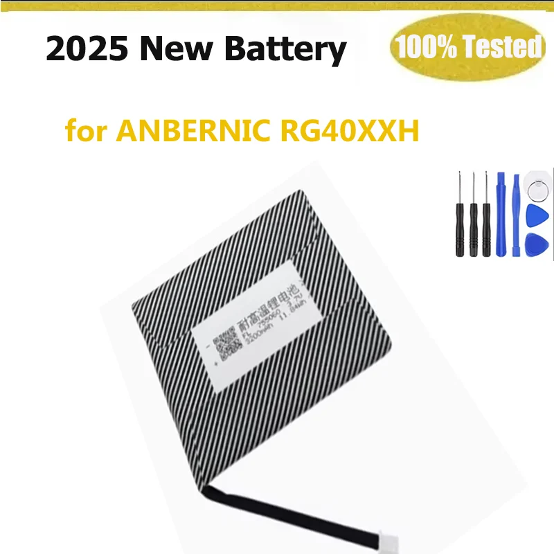 

New Battery for ANBERNIC RG40XX H RG40XXH Handheld Game Console 3.7V 3200mAh 755060