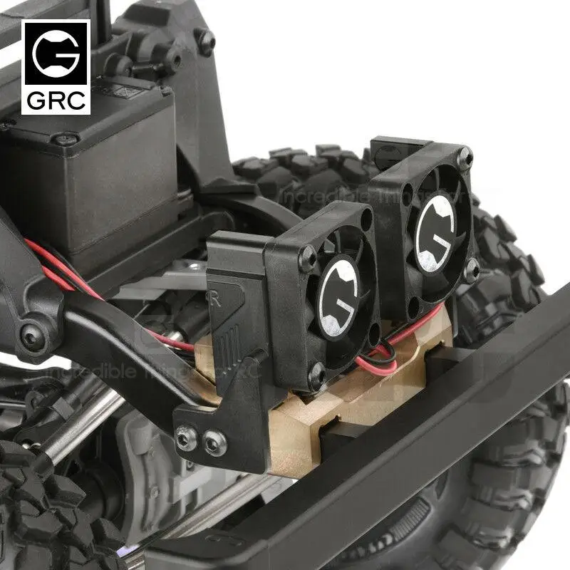 MJRC GRC TRX-4 water tank radiator cooling double fan for TRX-4 DEFENDER 82056-4 front face air intake fan