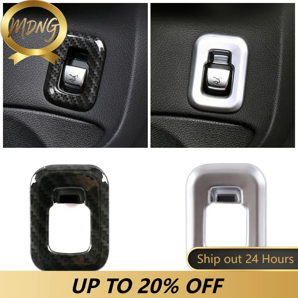 For Mercedes Benz C GLC Class W205 S205 X253 Car Interior Refit Tailgate Rear Trunk Button Switch Panel Frame Cover Trim Sticker