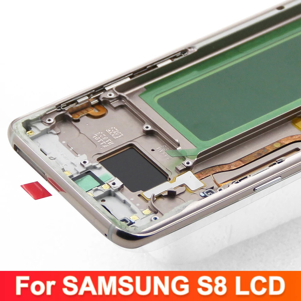 Super OLED Kwaliteit Voor Samsung Galaxy S8 G950 G950F Lcd-scherm, Touch Screen Digitizer Met Frame Assembly Display