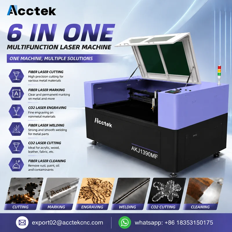 All In One 6 In 1 Fiber Laser Machine Laser Cleaning Welding Cutting Marking Engraving Rust Removal Machine for Industry