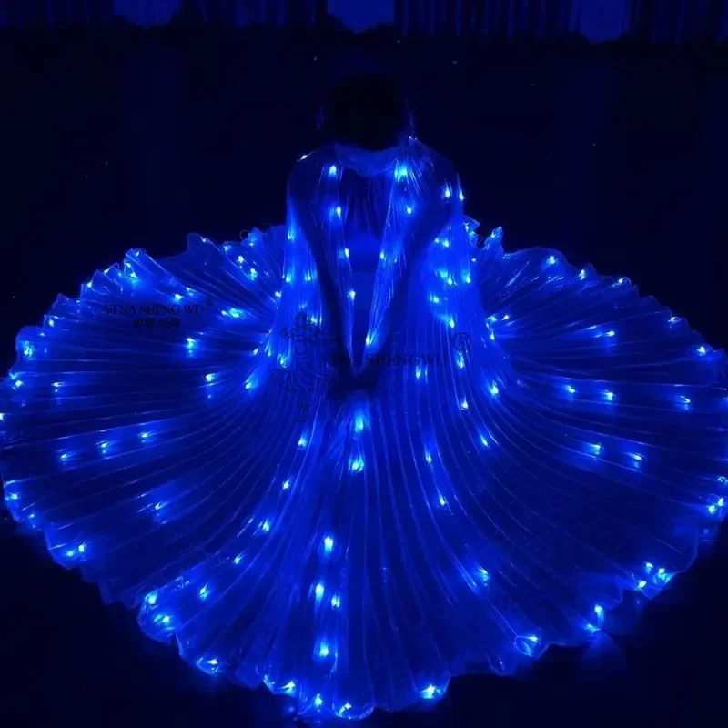 

LED Luminescent Color Cloak Adult Children Dancers Luminous Butterfly Wing Stage Performance Belly Dancing Party Photo Prop