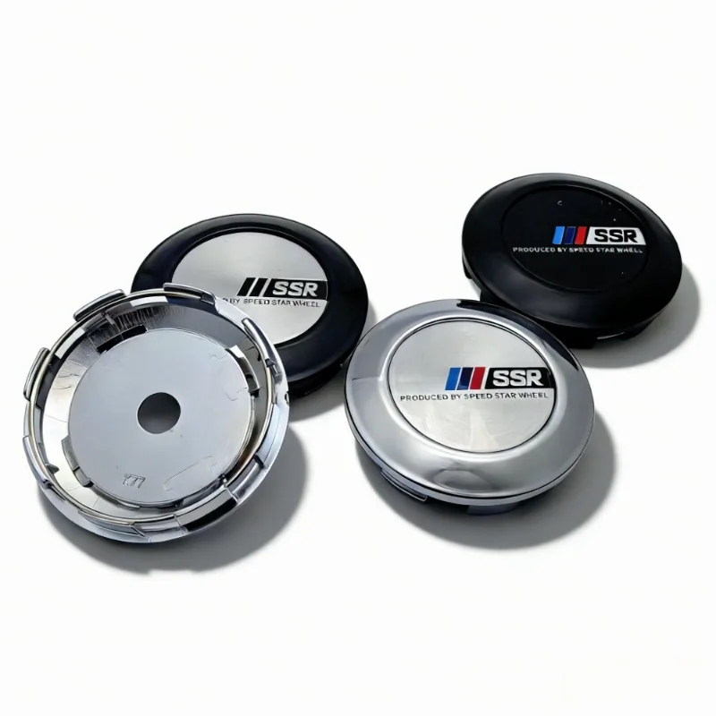 4 Stück 77MM Clips 72MM SSR Logo Emblem Auto Radnabenkappen Felgenabdeckungen Radnaben-Staubschutzkappen Ersatz Autozubehör – Detail 8