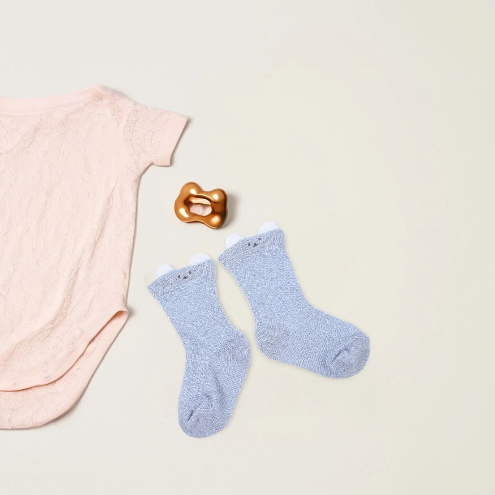 

1Pair Baby Mesh Socks Breathable Thin Cotton Midcalf Design Newborn Toddler Lightweight Unisex Infant Socks 4-12 Months