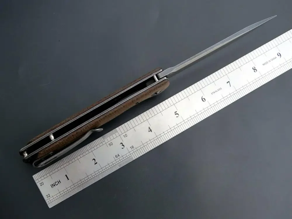 Nuovo Eafengrow EF973 Coltello tascabile D2 Lama + Manico in Micarta Coltello pieghevole Coltello da campeggio di sopravvivenza per strumento tattico Edc esterno