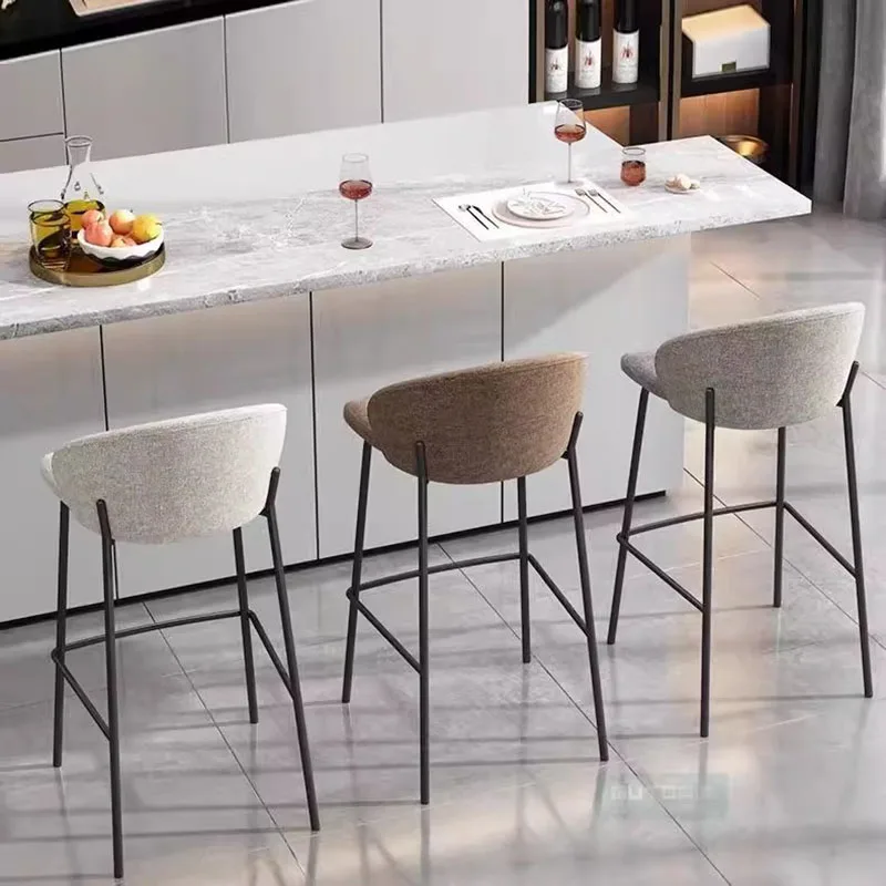 Mutfak Accent Bar Tabureleri İskandinav Tarzı Lüks Konforlu Dış Mekan Bar Tabureleri Taht Yüksekliği Yemek Odası Sandalyeleri Ev Mobilyaları