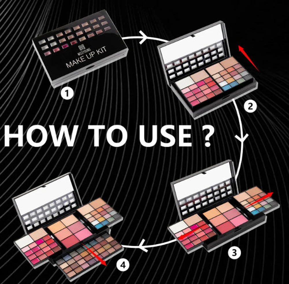 MISS ROSE Best-Selling Glitter Eye Shadow Palette High-Light Mineral Pigment Powder Makeup Colors Eyeshadow Pallete