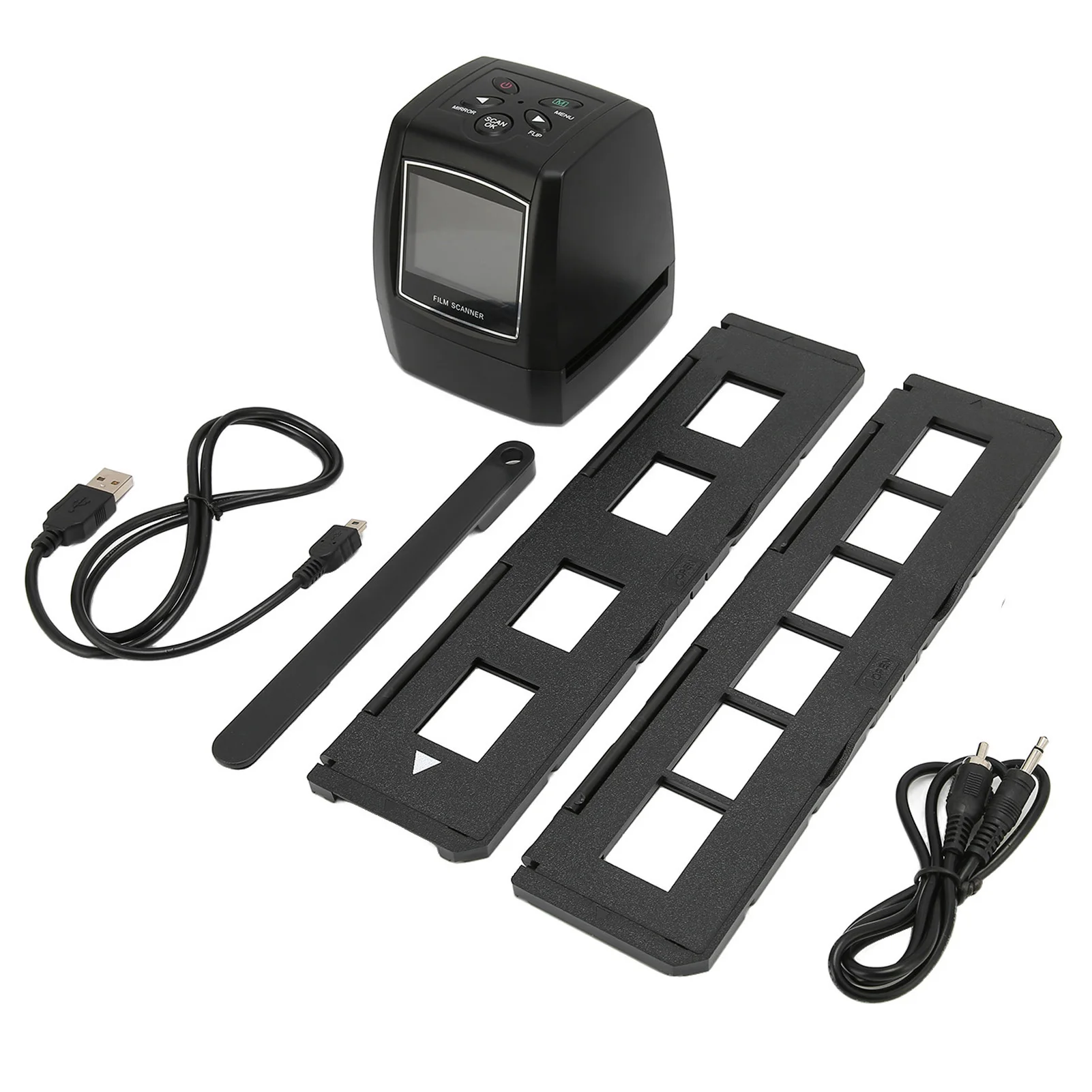 Film Scanner Small Portable Multifunction 2.4in LCD Screen Film Scanner for 35mm 135mm Slide Film Negatives Photo Scanner