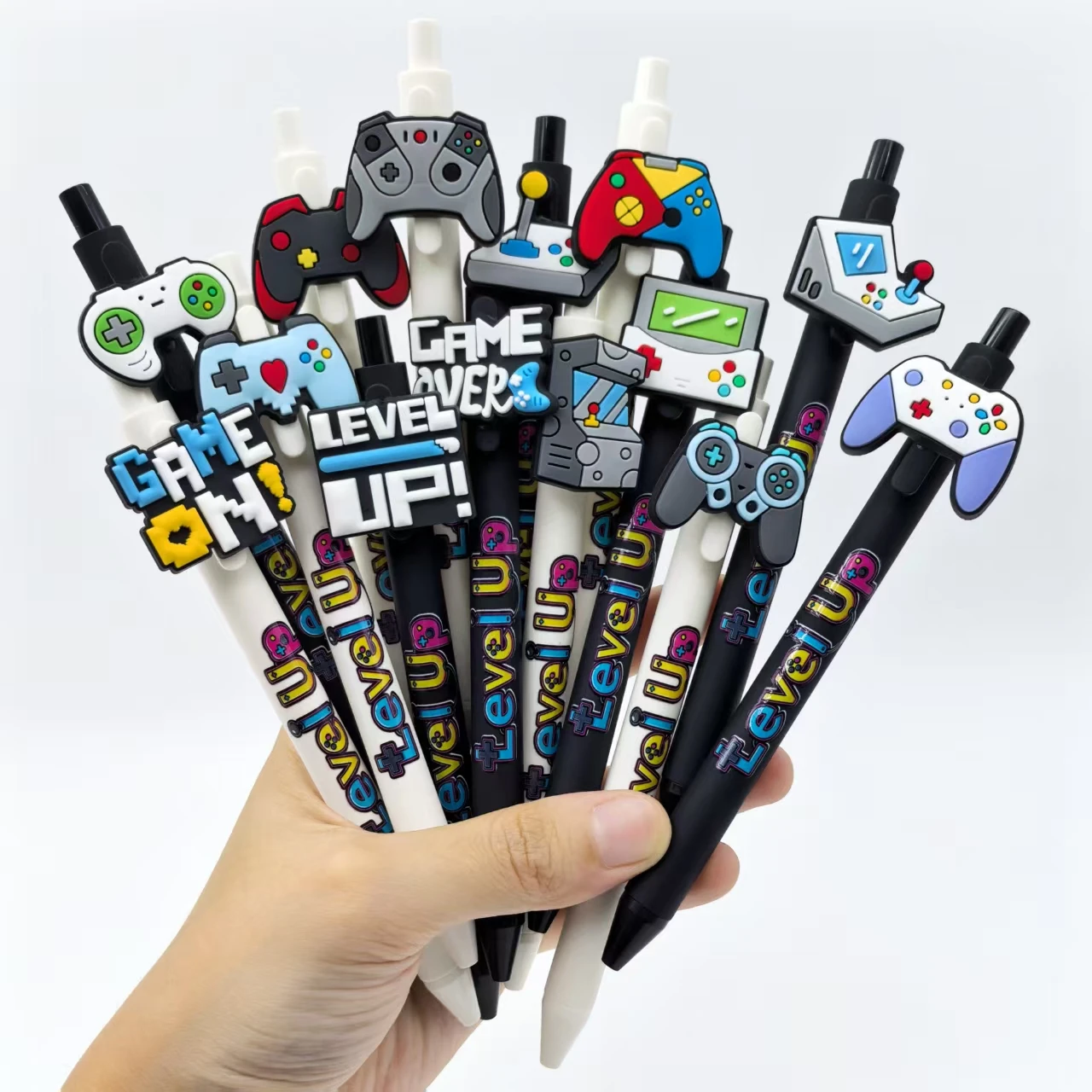 

12pcs/20pcs game console theme press ballpoint pen controller game console pattern press pen game enthusiast gift pen
