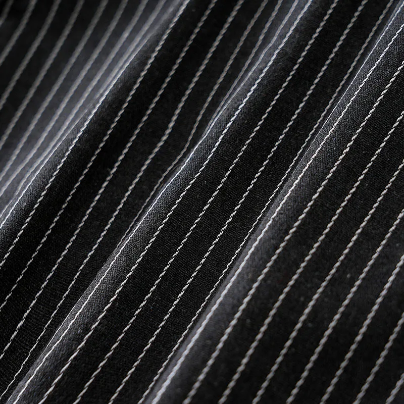 الخريف 100% القطن 0-18 أشهر الوليد محبوك العمودي شريط رمادي داكن ملابس أطفال نيسيي شهم بوي الطفل بذلة كول