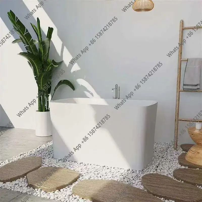 W Household Bathtub Small Apartment Bathroom 1.2M Rectangular Independent Integrated Deep Bathtub