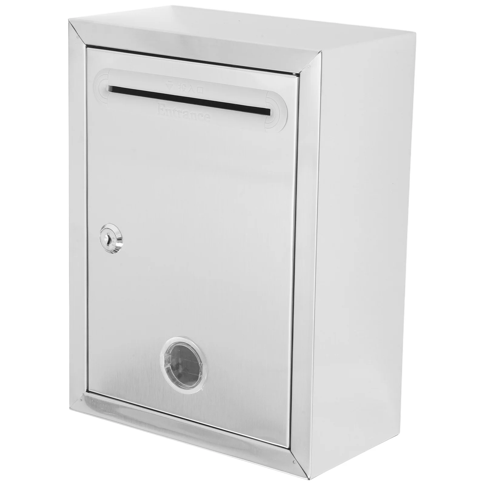 

Suggestion Box Wall Mailbox Letter with Lock Donation Boxes for Money House outside Stainless Steel Post Container