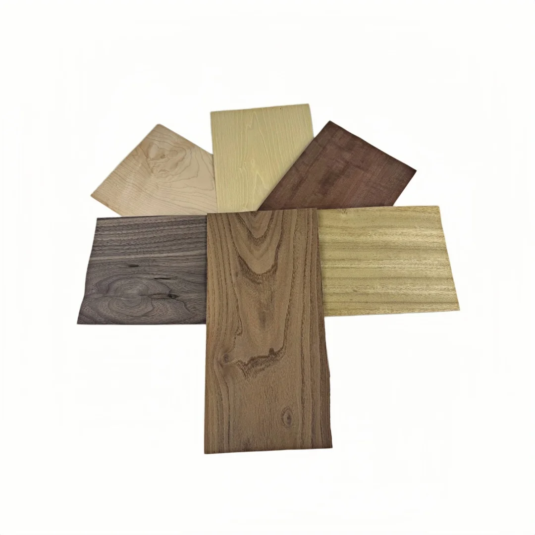 Wood Veneer Sample Pack 0.5mm – Ebony Rosewood Maple Acacia  Poplar Burl Black Walnut Veneer Sheets– 30x15cm