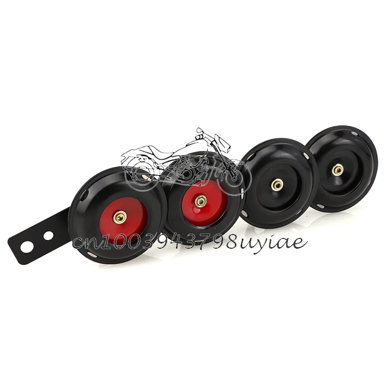 

Universal 12V 24V 36V 48V 60V Motorcycle Electric Horn Kit Waterproof Round Loud Speakers For Scooter Moped Dirt Bike ATV Quad