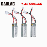 2S 7.4V 600mAh 20C Lipo Battery For WLtoys F959 RC Drone Parts 7.4V Battery and Charger For XK DHC-2 A600 A700 A800 A430