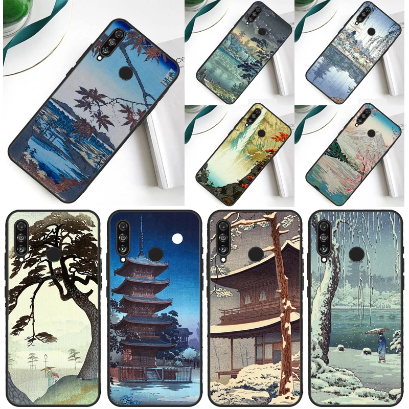 Ukiyo-e Japanese Style Art For Huawei P30 Pro P60 P50 P20 P40 P Smart Nova 9 5T Honor Magic 5 Lite X8 X9 a 50 70 Case