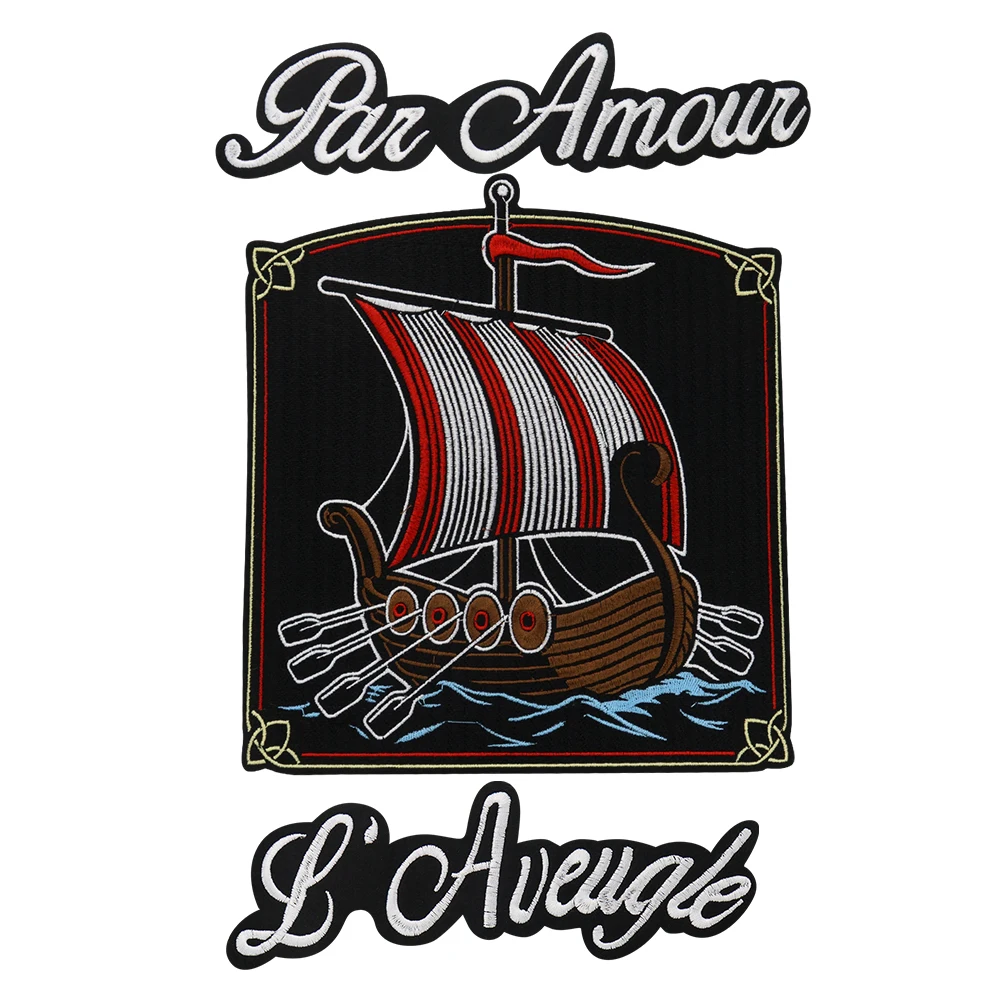 

Корабль с парусной лодкой, наклейка на одежду своими руками, джинсовая куртка с вышивкой, эмблема лодки, значок, аксессуары для одежды